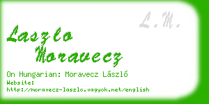 laszlo moravecz business card