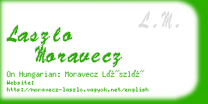 laszlo moravecz business card
